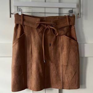 Nikibiki Lavender faux suede skirt Size S-NWT